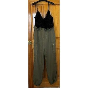 FashionNova "Can't Forget It" Cargo Jumpsuit Women's XL